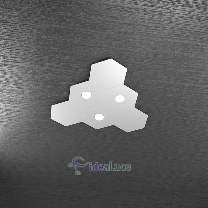 Plafoniera Top Light Hexagon Led Grigio 1142/3L3D GR A4 Plafoniera Top Light Hexagon Led Grigio 1142/3L3D GR A4