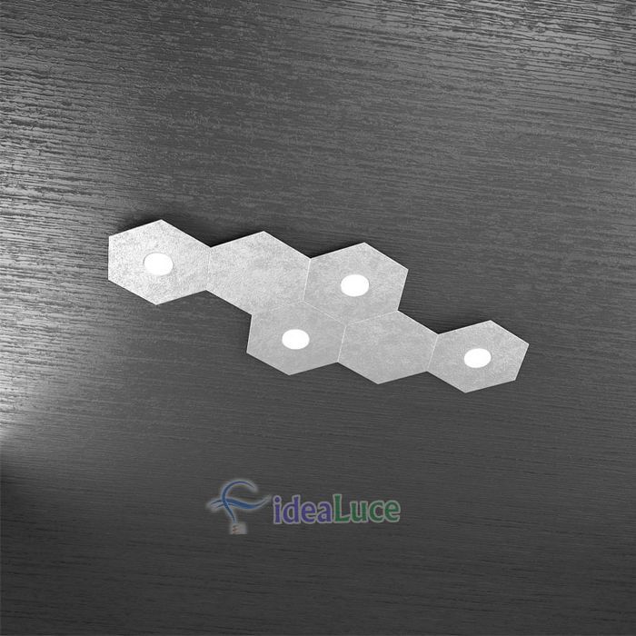 Plafoniera Top Light Hexagon Led Argento 1142/4L2D FA A2 Plafoniera Top Light Hexagon Led Argento 1142/4L2D FA A2