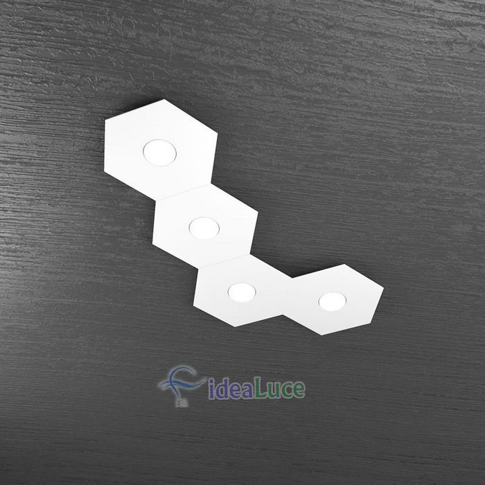 Plafoniera Top Light Hexagon Led Bianco 1142/4L BI A3 Plafoniera Top Light Hexagon Led Bianco 1142/4L BI A3