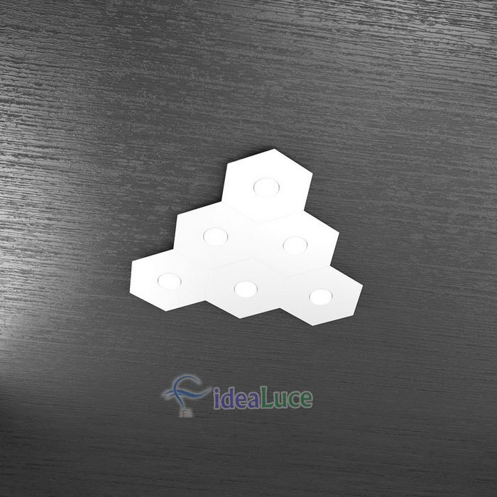 Plafoniera Top Light Hexagon Led Bianco 1142/6L BI A4