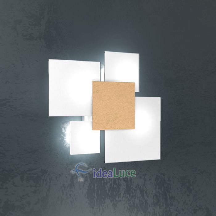 Plafoniera Top Light Upgrade Foglia Oro 1148/45 FO