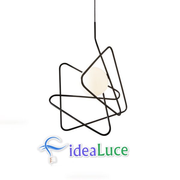 Lampadario Sospensione Gibas Inciucio Nero 201/21 C74